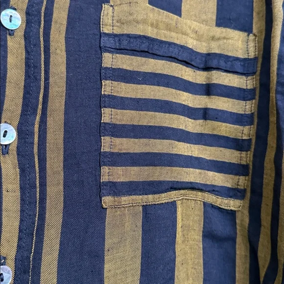 Lea Bottega di Brunelli Medium men unisex long sleeve Linen shirt handmade Italy - Picture 5 of 10